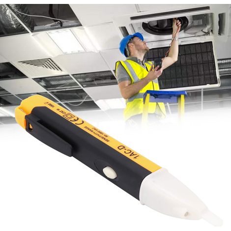 Multifunktionaler Induktionsprüferstift für Elektriker mit LED und Clip, ABS, 15,4 cm, 2 AAA-Batterien