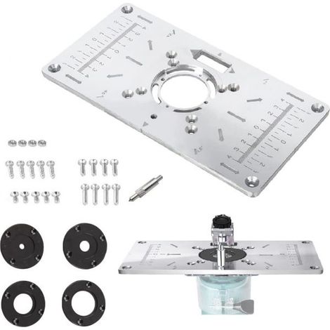 Piano di Fresatura Router Piastra per Fresatrice Verticale con 4 Anelli e Viti (1/5)