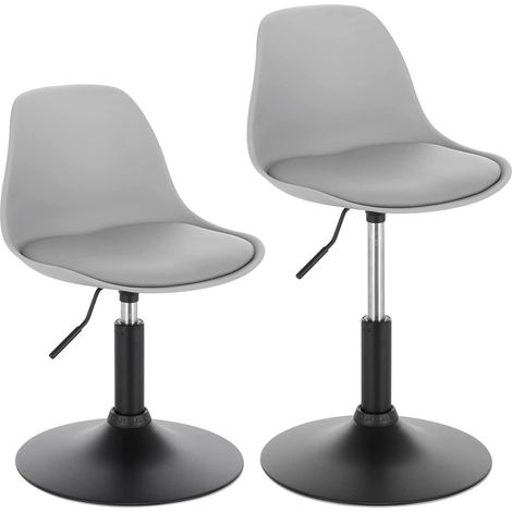 Woltu – Lot de 2 tabourets de bar rotatifs en similicuir – Hauteur réglable 59.5-71 cm – Confort ergonomique – Pour cuisine et bistro (1/5)