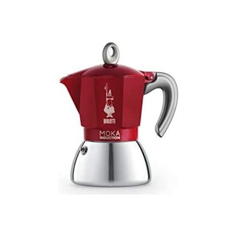 Bialetti Moka Induction 6 tazas rojo inox cafetera italiana
