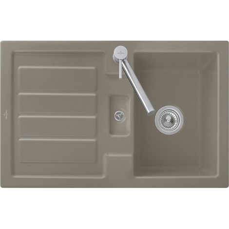 V&B Spüle FLAVIA 45 800x510mm Exzenterbetätigung stone (1/2)
