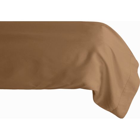 Taie de traversin uni percale de coton MANOIR (1/5)