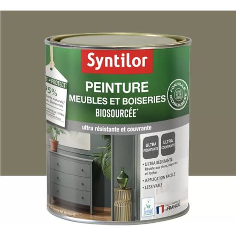 Peinture meubles et boiseries biosourcée SYNTILOR maquis mat velours 0,5 L (1/2)