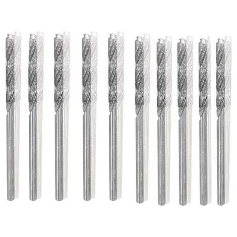 sourcing map 10pcs Foret Hélicoïdal Mèche Diamant 1mm en Acier Rapide HSS pour Verre Coquillages Pierre Carrelage (1/3)