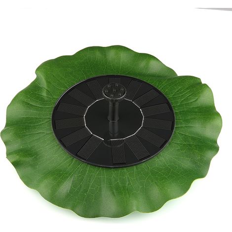 Pompe à eau solaire pour fontaine, pompe à eau flottante en forme de feuille de lotus (1 pièce)