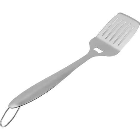Spatule en acier inoxydable de 45 cm pour barbecue en extérieur, spatule de cuisine antiadhésive en acier inoxydable avec long manche. (1/5)