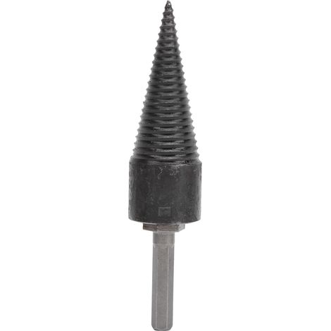 Mèche à bois hexagonale noire en acier trempé pour perceuse, accessoire de perçage fendeur de bûches 32mm (1/5)