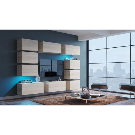 Ensemble meuble TV NEXT 62 AN62-18S-M4 sonoma 256 cm (1/3)
