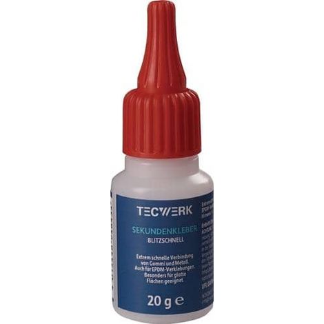 TECWERK Sekundenkleber blitzschnell 20g farblos Flasche TECWERK (1/2)