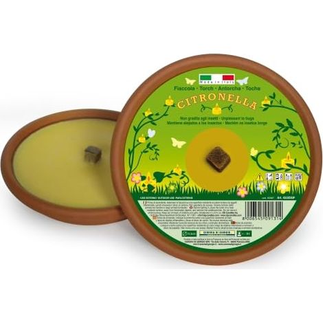 Flambeau à la citronnelle en pot de jardin diam. 11 cm - Durée 2,5 heures (1/5)