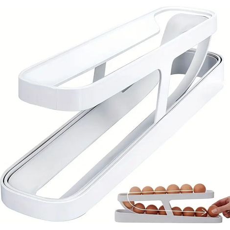 royaluxe -Distributeur d'oeufs Stockage Egg Rack Stand Cuisine （blanc）, (1/4)