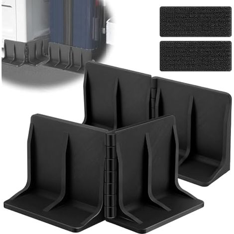 2 Pièces Kit De Fixation Pour Organisateur De Coffre, Avec Éléments En L Ajustables (60°-180°) Et Fermetures Auto-Agrippantes Robustes Pour Une Organisation Optimale Du Coffre De Votre Voiture. (1/4)