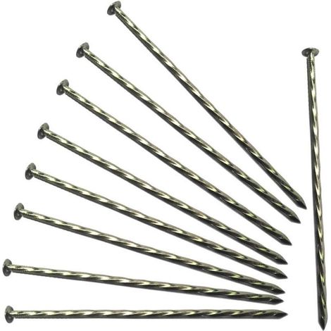 Piquets de tente de camping, lot de 20 piquets de bordure en métal galvanisé antirouille, pieux/ancres de paysage en spirale pour bordure de pavé, piquets de gazon, construction de maison, clous de me (1/4)