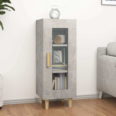 Buffet - Armoire de rangement Enfilade Gris béton 34,5x34x90 cm Bois d'ingénierie BV588544 - BonneVie (1/5)