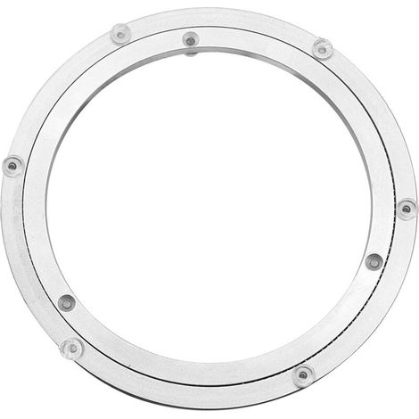 Plateau tournant en Alliage d'aluminium, Plateau tournant Robuste, Plateau tournant Lazy Susan, Table de Salle à Manger Ronde, matériel de Plaque pivotante Lisse, (35,6 cm) Argenté