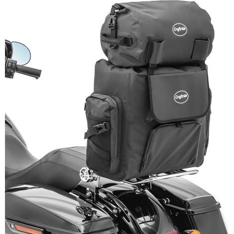 Sacoche sissy bar étanche avec rouleau à bagages pour sac de queue Chopper WPL
