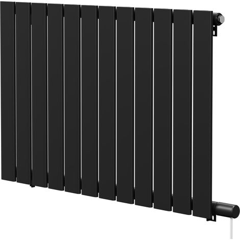 Hudson Colore Matt Black 600mm x 908mm Horizontal Electric Single Panel Radiator