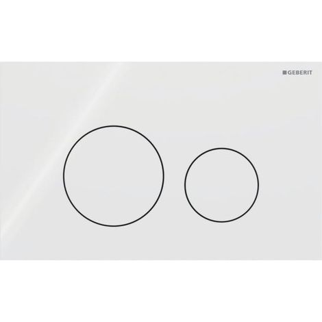 Geberit Sigma40 - Plaque de déclenchement, verre / blanc 115.628.SI.1