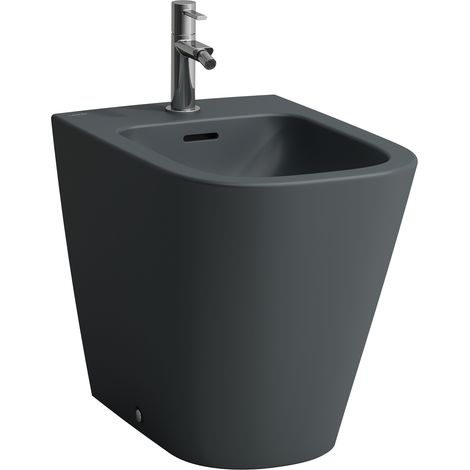 Laufen Meda - Stand-Bidet, Hahnloch, Graphit matt H8321117583021 (1/4)