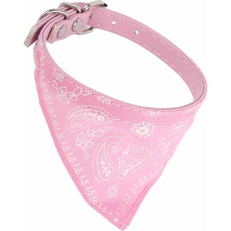 Anti-Speichel-Lätzchen/Handtuch mit ethnischem Muster für Katzen/kleine Hunde, verstellbares Haustierhalsband (rosa, Größe S) (1/5)
