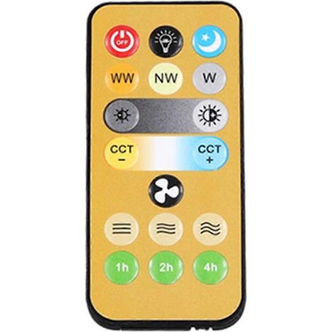 Télécommande sans fil à 3 vitesses avec minuterie pour ventilateur de plafond E27 (1 à 4 h) (1/5)