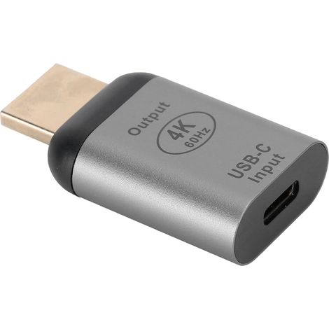 Adaptateur HDMI Mâle vers USB-C Femelle en Alliage d'Aluminium pour Windows Android macOS (1/5)