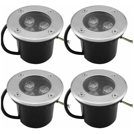 BUNTHAUS 4er-Pack 3 W IP65 LED-Einbaustrahler für den Außenbereich, 270 Lumen, rund, LED-Terrassen-Downlight, Gartenbeleuchtung für den Außenbereich, für Gartenweg, Hof, Garage, Warmweiß (1/5)