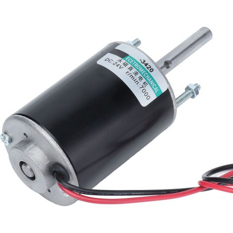 24-V-Dauermagnet-Gleichstrommotor, 7000 U/min, 43-mm-Welle, Kugellager, Rechts-/Linkslauf, hohe Drehzahl (1/5)