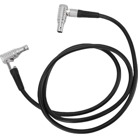 Câble d'alimentation coudé à 2 broches mâles vers 2 broches mâles, compatible avec l'émetteur vidéo pour caméra LEMO 0B 34,3 pouces et Teradek Bond. (1/5)
