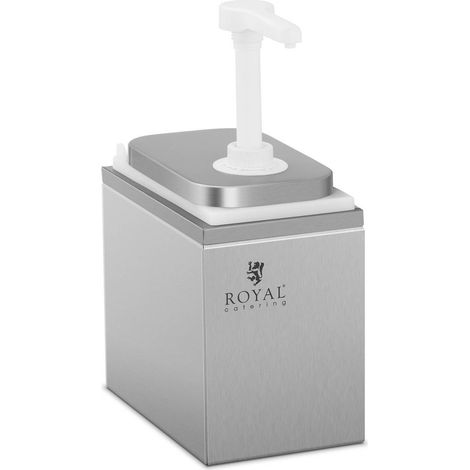 Dispensador de salsa con bomba de acero inoxidable de 2 litros (1/5)