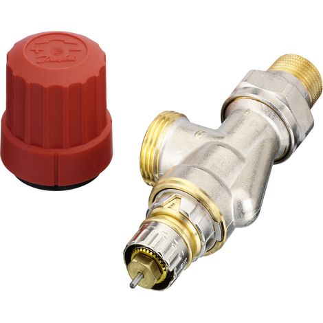 Danfoss Ventilgehäuse RA-N 15 G 3/4" AG, Axial (UK), matt vernickelt (1/4)