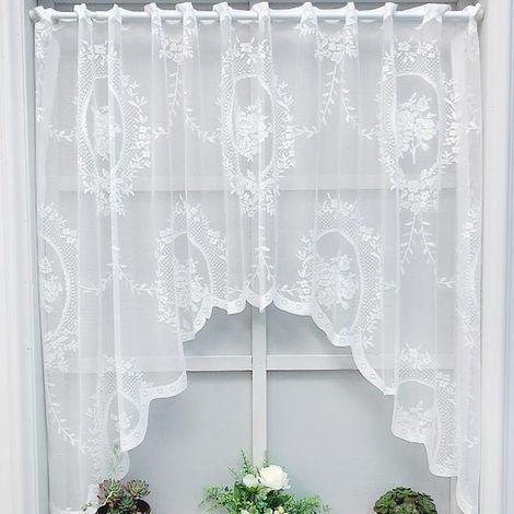 Panneau de rideau blanc court 100150 cm (1/5)