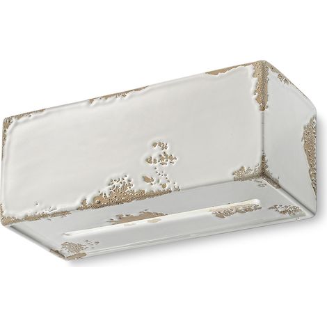 Applique Vintage Vague Vintage Ferro E Ceramica Bianco 1 Luce R7S (1/3)