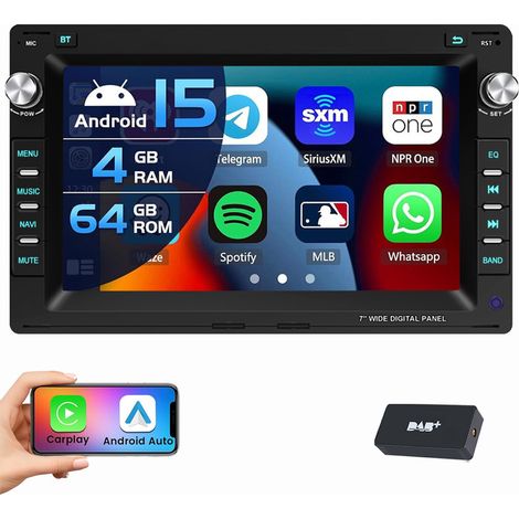 Autoradio Android 15 Carplay pour VW Polo 9N Golf 4 Passat B5 T5 SHARAN 1 JETTA 4+64G DAB (1/5)