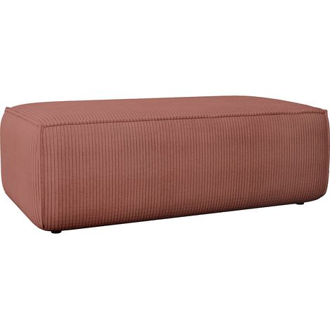 Pouf in Velluto a coste Rosa - AMELIA (1/3)