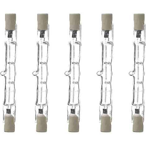 Lampadina alogena dimmerabile R7S da 78 mm, 80 W, AC 220-240 V, 1390 lm, J78, proiettore alogeno lineare per illuminazione di esterni, sicurezza e stradale (5 pezzi) (1/5)