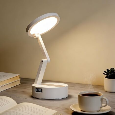 Tragbare und faltbare Lampe, wiederaufladbare LED-Schreibtischlampe, kabellose Tischlampe, praktisch in der Anwendung, für Studium, Arbeit, Büro, Schlafzimmer