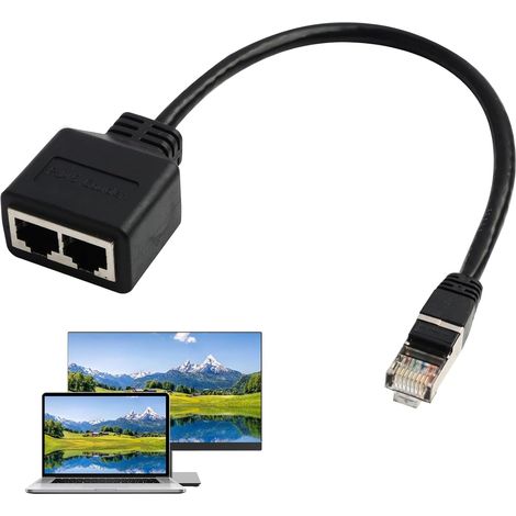 Coupleur RJ45, Répartiteur Ethernet LAN 1 vers 2 Adaptateur Câbles, Extendeur Compatible avec Cat5, Cat5e, Cat6, Cat7 pour Connexion Réseau Stable et Multi-Appareil (1/5)
