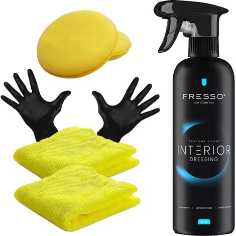 Fresso, prodotto per la cura degli interni di abitacoli, per materie plastiche, gomme e altri elementi in plastica, con protezione UV. Confezione da 500 ml. (1/5)