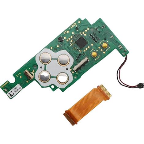 Carte de remplacement pour interrupteur marche/arrêt + câble flexible pour clavier à boutons ABXY neuf (1/5)