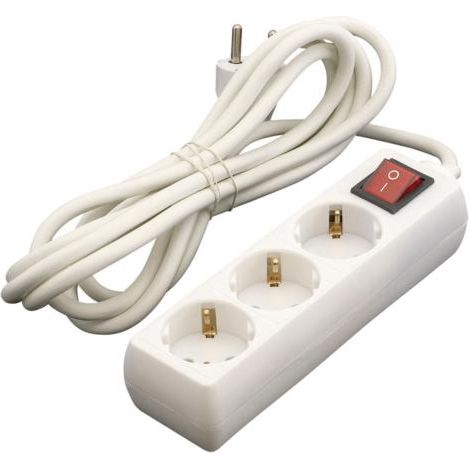 Enchufe múltiple cable 3m - talla 3 tomas