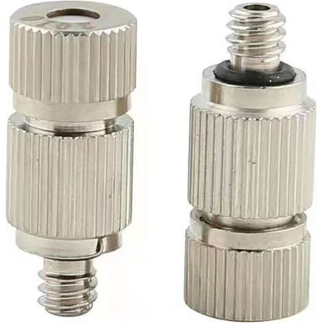 Lot de 30 buses de brumisation haute pression pour système de refroidissement extérieur UNC 10/24 en acier inoxydable avec orifice de 0,3 mm, ton argenté