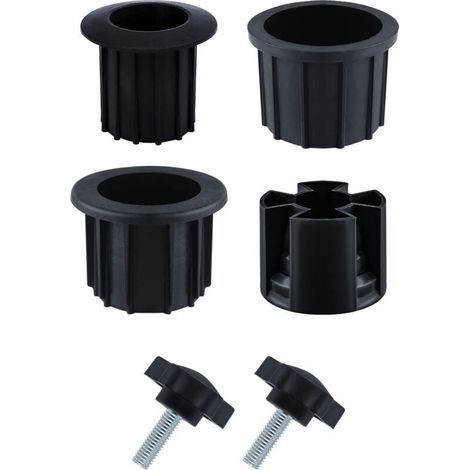 Accessoire pour moteur thermique , 6 pièces Umbrella Stand Parts, Accessoires Pied Parasol avec Fil de Serrage Bouton Noir Accessoires Parasol de Terrasse pour Table de Terrasse Balcon Arrière-Cour (N (1/4)