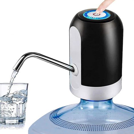 Pompe à eau de 5 gallons - Pompe à eau pour bonbonne de 5 gallons, pompe à eau automatique rechargeable par USB, distributeur d'eau électrique portable pour la maison, la cuisine, le bureau, l'école e (1/5)