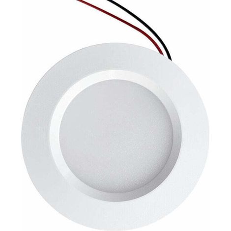 Mini spot LED encastrable pour meuble, perçage 55 mm, diamètre 68 mm, compact, 3 W DC12 V, étanche IP54, salle de bain (aluminium, blanc naturel 4000 K) (1/5)