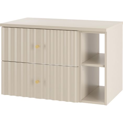 Waschtischunterschrank 80 cm breit in Beige AQUINO-140 (1/5)