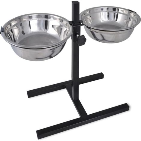 Adjustable stand with 2 x 41L bowls for XL dogs