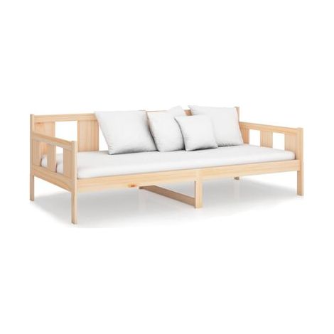 Lit de jour sans matelas, pin massif, 90 × 200 cm, pin massif durable, meuble de chambre, design contemporain, montage facile (1/5)