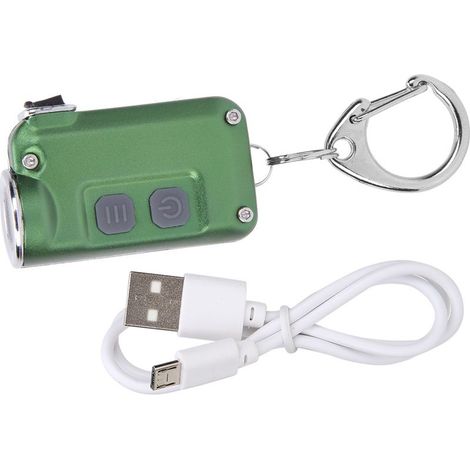 Lampe Torche Mini LED Porte-Clés Double Interrupteur 4 Niveaux Éclairage Accessoire Extérieur (1/5)