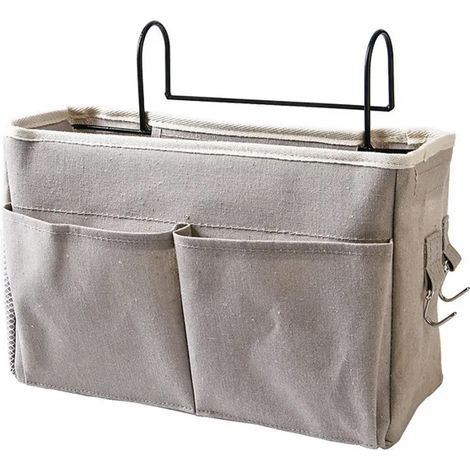 Sac De Rangement - Pour Support De Chevet - Lit Étudiant - Poche Téléphone Portable - Suspendu Sans Outil - 1 Pièce (1/5)
